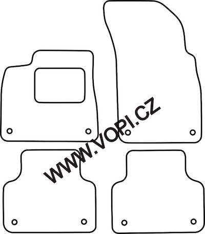 Autokoberce Audi Q7 5 míst 06/2015 - Colorfit (0231)